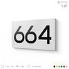Номер на дверь 664, табличка на дверь для офиса, квартиры, кабинета, аудитории, склада, белая 120х70 мм, Айдентика Технолоджи