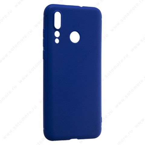 Накладка силиконовая Soft Touch ультра-тонкая для Huawei Nova 4 синий