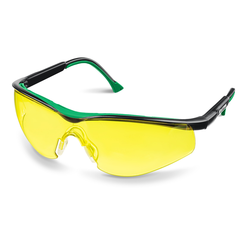 KRAFTOOL BASIC, открытого типа, жёлтые, стекло-моноблок с покрытием устойчивым к истиранию и запотеванию, защитные очки (110318)