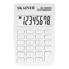 
          Калькулятор карманный SKAINER 8 Bit, LCD, 8.8*5.8*1 см, белый