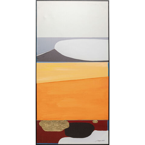 Картина в раме Abstract Shapes Orange 73×143 см