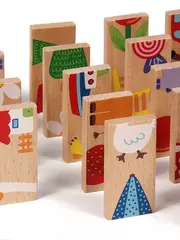 Деревянное домино для детей 