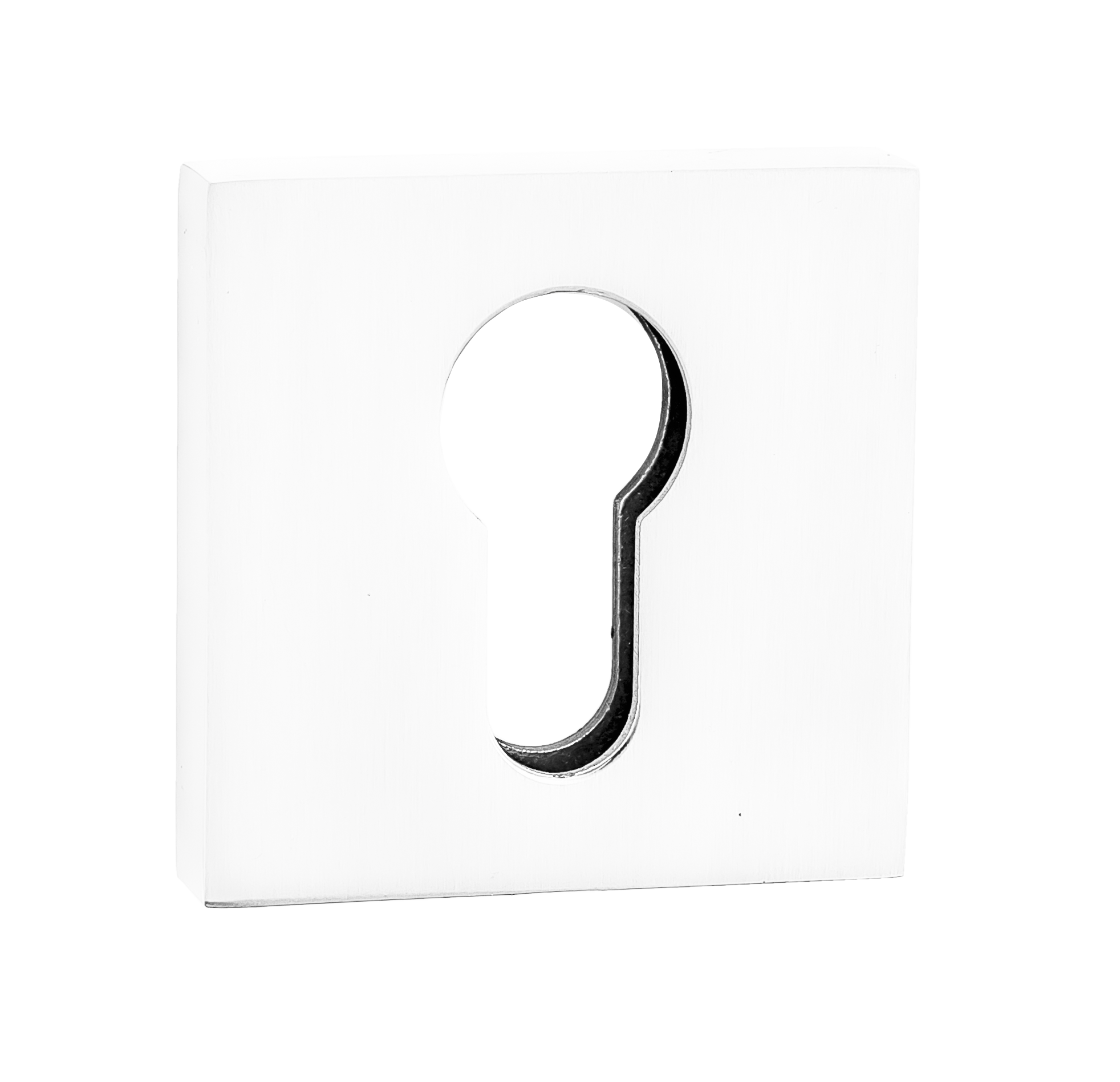 Накладка квадрат на цилиндр Пуэрто INET AL 03 MSW, цвет супер белый матовый (гарантия - 12 месяцев)