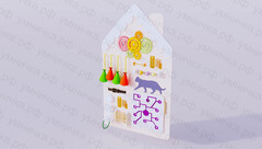 Настенная панель «Домик кошечки»