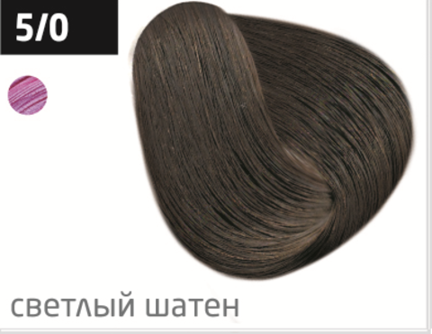 OLLIN color 5/0 светлый шатен 60мл перманентная крем-краска для волос