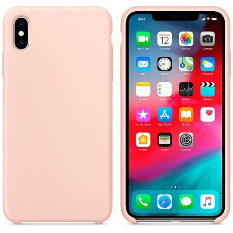 Силиконовый чехол Silicon Case Premium для iPhone XS Max (Pink Sand / Розовый песок) 100% ORG