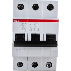 Выключатель автоматический модульный ABB SH203L 3п C 6А 4.5кА C6 2CDS243001R0064