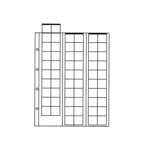 Лист для монет на 60 ячеек (21*22). OPTIMA 200*250. Скользящий