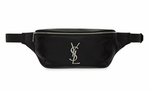 Поясная сумка Saint Laurent Cassandre Classic из кожи черный