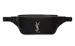 Поясная сумка Saint Laurent Cassandre Classic из кожи черный