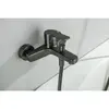 Aquatek AQ1748BGM AQ1748BGM ЛУГАНО смеситель для ванны с душевым гарнитуром, оружейная сталь (шлиф. черный хром)