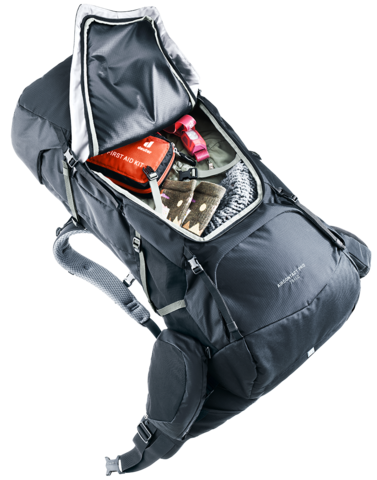 Картинка рюкзак туристический Deuter Aircontact Pro 75+10 Black - 11