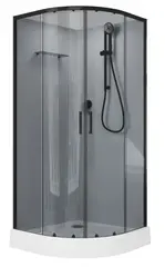Aquanet 267258 Passion EVO R 90 Душ. кабина 1/4 круга, 900х900 BLACK 3 Набор (267258) фото
