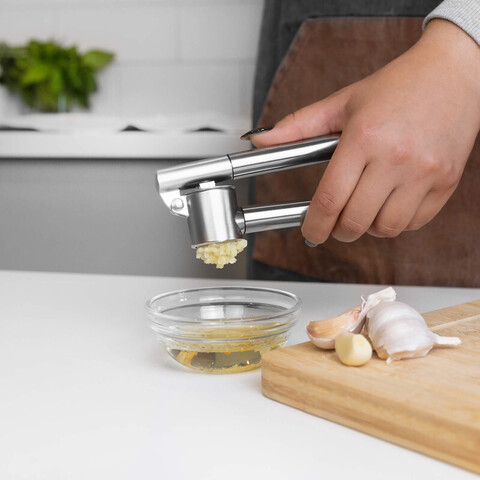 Пресс для чеснока VITLOKSPRESS, серебристый, 16 см