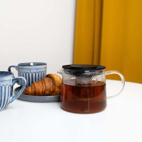 Чайник стеклянный объем: 0,6 л. материалы: стекло, крышка - пластик