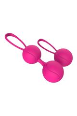 Набор розовых вагинальных шариков PLEASURE BALLS & EGGS DUO BALL SET - 