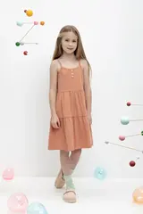 сарафан  для девочки  КР 5799/пробковое дерево к486