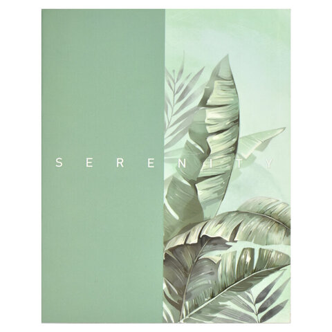 Тетрадь, 32 л. дизайнерский блок(клетка), арт. 65810/ СПОКОЙСТВИЕ / 200х259 мм, мягкий переплёт (2 скобы), мелованный картон 190 г/м?, полноцветная печать (4+4), матовая ламинация, обложка - выборочны