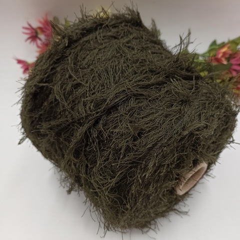 Fur Glamour Pura Lana Italia Мериносовый Мех Мох 130м/100гр