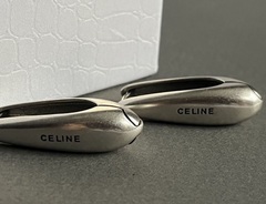 20254 - Серьги CELINE конусообразные из латуни под бронзу/матовое серебро в винтажном стиле