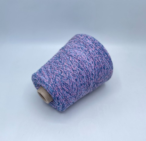 Paima SRl (пр.Италия),art-Ritorto boucle 650м/100гр, 80% Хлопок, 20% Полиамид, цвет-Розовый+голубой мультиколор, арт-36527