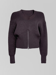 Джемпер JN 3358 однотонный с молнией снизу