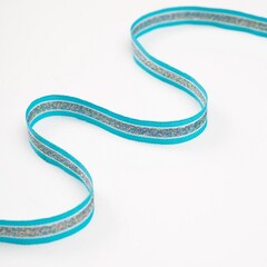 Тесьма/Декоративная/К1266 голубой/серебро