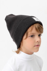 шапка  для мальчика  КВ 20397/ш/графит
