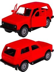 Машинка инерционная (13,5х6х6,5 см, красный, откр. двери) в пакете