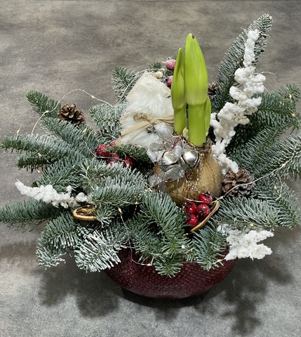 Композиция с амариллисом