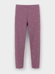 брюки  для девочки  КР 4074/темная орхидея,фоновые сердечки к593