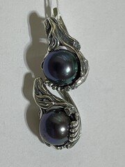 Флора ( серьги из серебра)