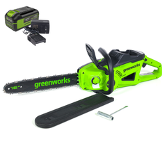 Цепная пила Greenworks GD40CS20XK4 40V (40 см) аккумуляторная, с АКБ 4 А/ч и ЗУ