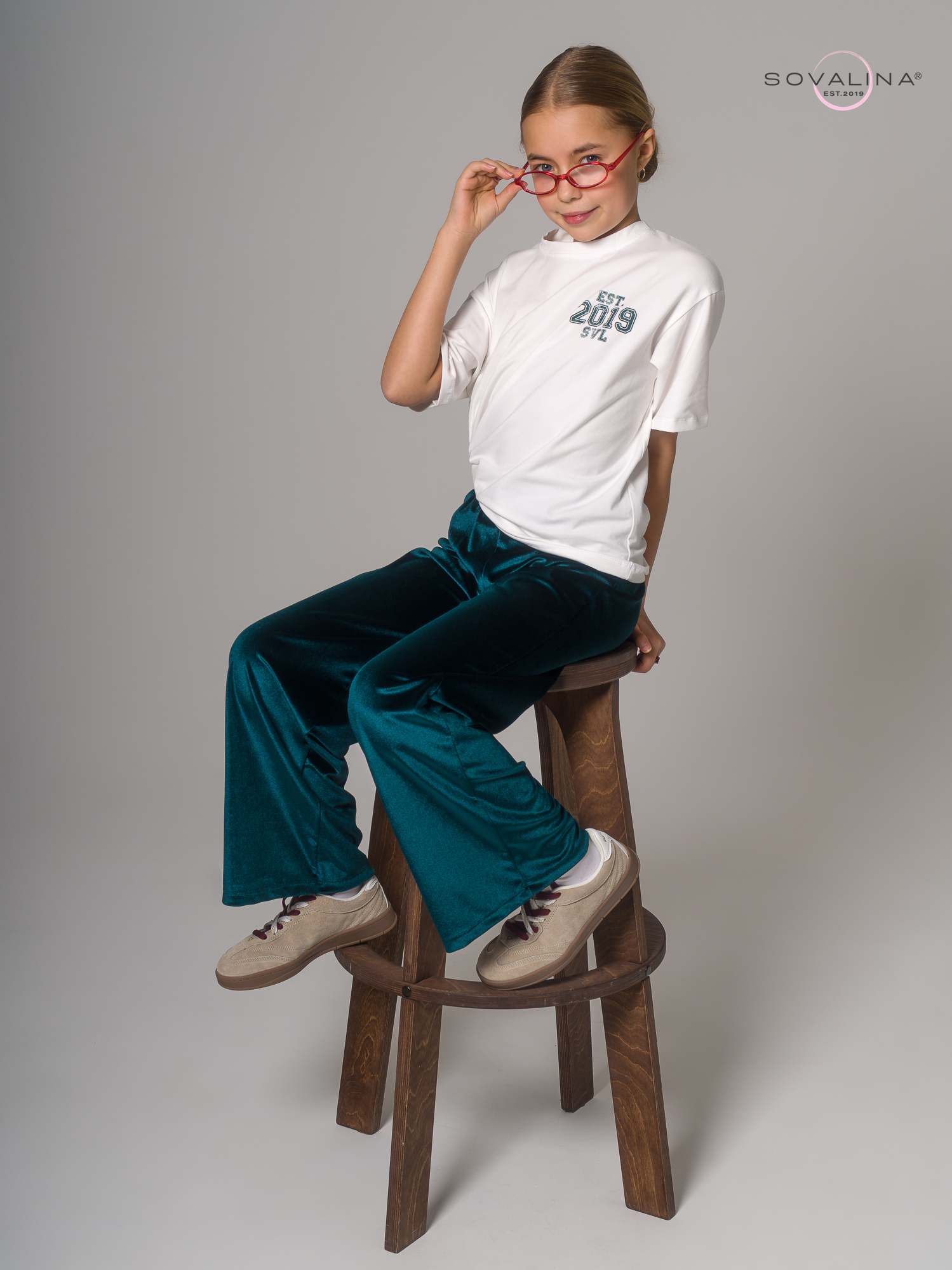 Брюки Classic бархат ель