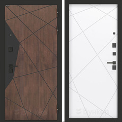 Входная металлическая дверь Бункер БН-14американский орех / ФЛ-291 Белый софт (матовый, без текстуры)