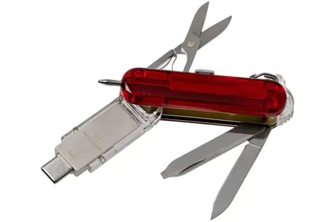 Нож-брелок Victorinox USB 32 Гб, 58 mm, 8 функций (4.6235.TG32B10)