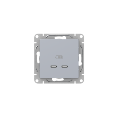 Механизм розетки USB-C - 2шт, алюминий Эпика EKF