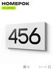 Номер на дверь 456, табличка на дверь для офиса, квартиры, кабинета, аудитории, склада, белая 120х70 мм, Айдентика Технолоджи