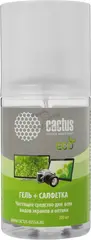 Чистящий набор (салфетка + гель) Cactus CS-S3004E для экранов и оптики 1шт 18x18см 200мл