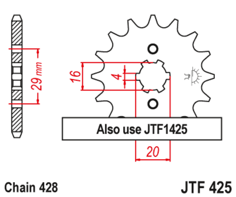 Звезда ведущая JTF425-15