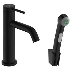 Hansgrohe 73211670 Tecturis S Смеситель для раковины, однорычажный, 110 с гигиеническим душем и шлангом фото