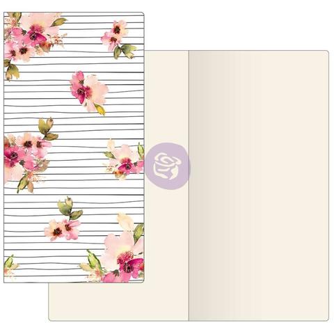 Блокнот -Prima Traveler's Journal Notebook Refill - Scribble Lines Floral W/Ivory Paper