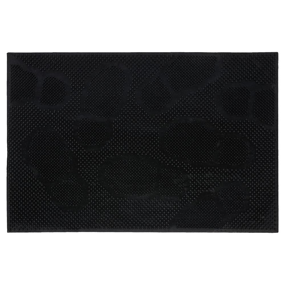 Коврик «Следы», 40x60 см, резина, цвет чёрный