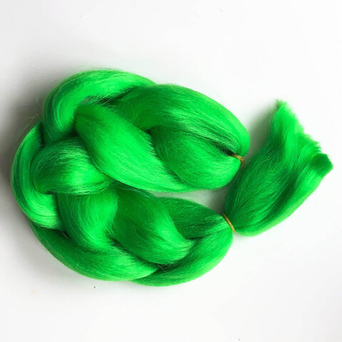 Канекалон (искуственные волосы) 1 цветный A26 зеленый