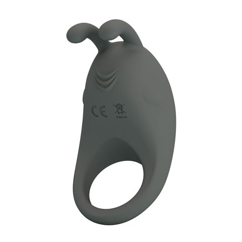 Серое эрекционное кольцо с вибрацией Master Ring - Baile Pretty Love BI-210152-2