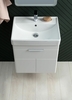 Aquanet 312425 Тумба с раковиной Ирис new 60 подвесная 2 ящ. цв. белый глянец (312425)