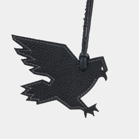 Брелок Aigle из кожи теленка, черного цвета