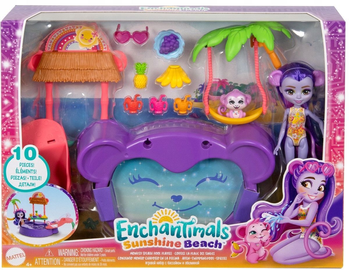 Кукла Enchantimals Mattel - Тропический бассейн - Набор с куклой,  обезьянкой и аксессуарами HTW73 купить в Москве | Доставка по России.