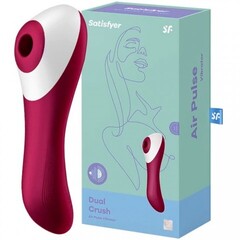 Вакуумный стимулятор с вибрацией Dual Crush Satisfyer