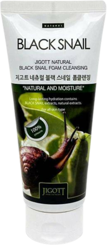 Jigott Natural Black Snail Foam Cleansing Пенка для лица с экстрактом улиточного муцина